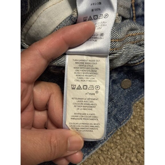 POLO RALPH LAUREN Denim Jacket Stars Patches Distressed Destroyed Equestrian XS - Picture 5 of 15